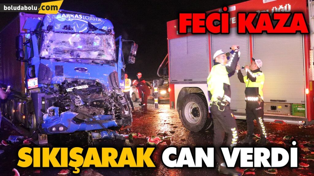 Kamyonla çarpışan tırın sürücüsü öldü Kamyonla çarpışan tırın sürücüsü öldü