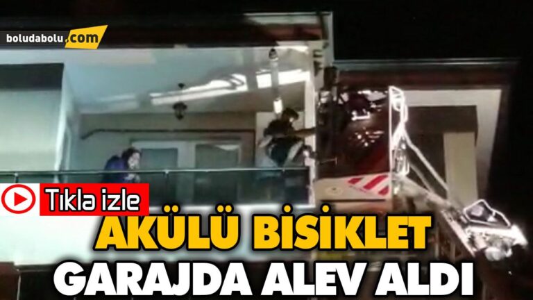 AKÜLÜ BİSİKLET GARAJDA ALEV ALDI