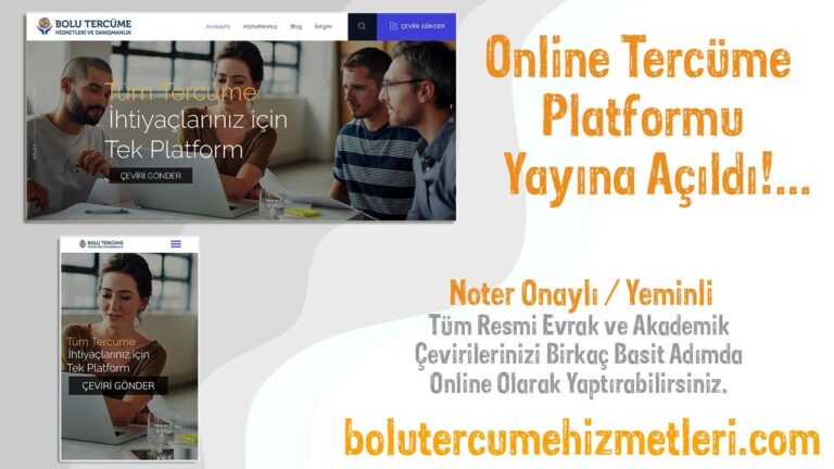 BOLU TERCÜME HİZMETLERİ NOTER YEMİNLİ
