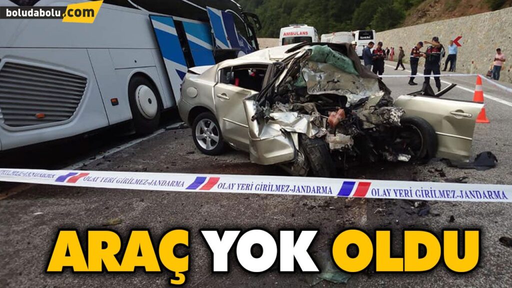 YOLCU OTOBÜSÜYLE OTOMOBİL ÇARPIŞTI YOLCU OTOBÜSÜYLE OTOMOBİL ÇARPIŞTI