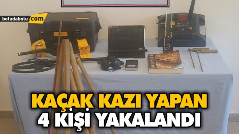 KAÇAK KAZI YAPAN 4 KİŞİ YAKALANDI