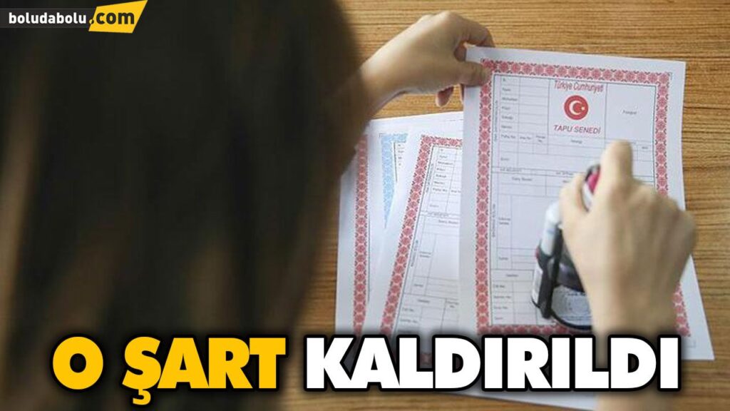 O ŞART KALDIRILDI O ŞART KALDIRILDI