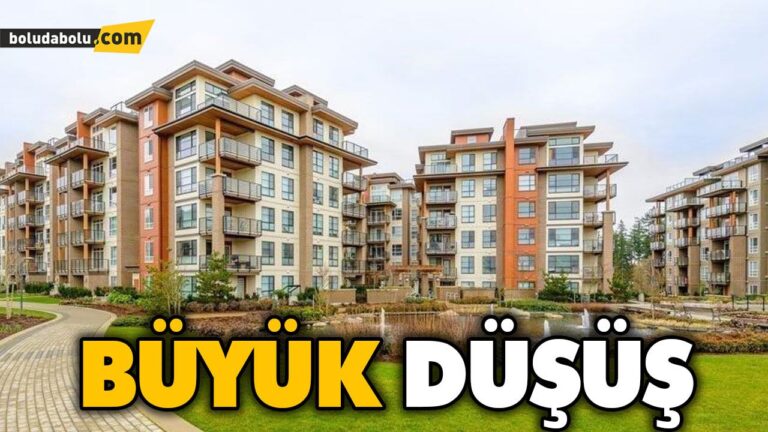 KONUT SATIŞLARINDA BÜYÜK DÜŞÜŞ