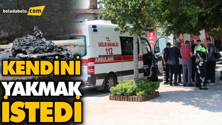 Kendini yakmak istedi