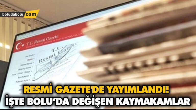 RESMİ GAZETE’DE YAYIMLANDI!
