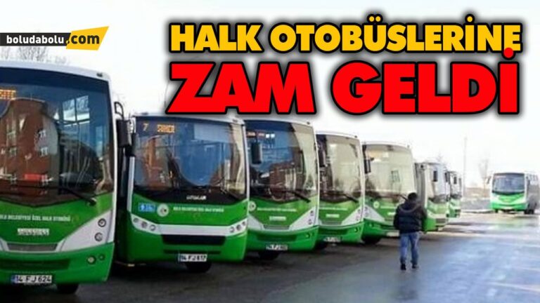 HALK OTOBÜSLERİNE ZAM GELDİ