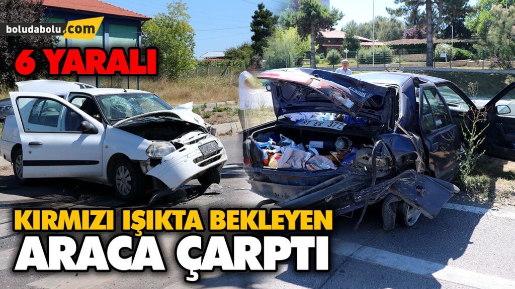 KIRMIZI IŞIKTA BEKLEYEN ARACA ÇARPTI