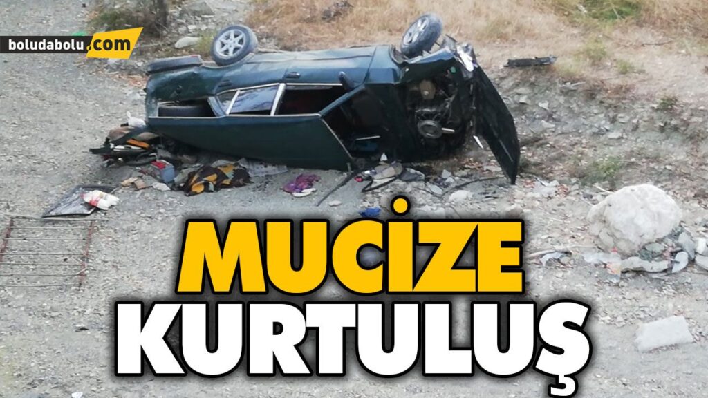 OTOMOBİL UÇURUMA YUVARLANDI: 3 YARALI OTOMOBİL UÇURUMA YUVARLANDI: 3 YARALI