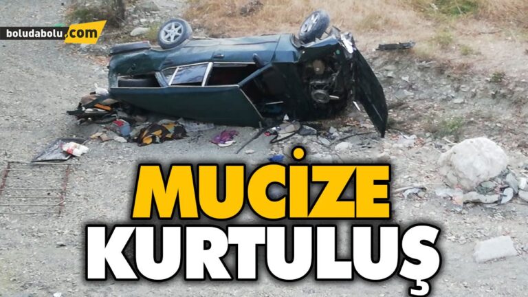 OTOMOBİL UÇURUMA YUVARLANDI: 3 YARALI