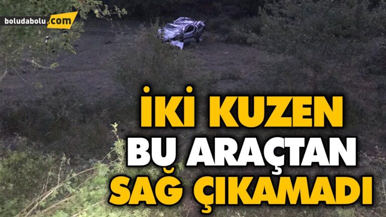 BOLULU AİLE UÇURUMA YUVARLANDI