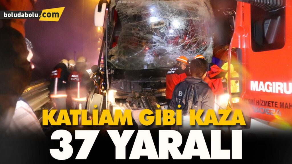 KATLİAM GİBİ KAZA 37 YARALI KATLİAM GİBİ KAZA 37 YARALI
