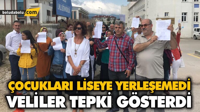 ÇOCUKLARI LİSEYE YERLEŞEMEDİ VELİLER TEPKİ GÖSTERDİ