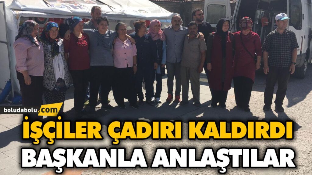 İŞÇİLERLE BAŞKAN ÖZCAN ANLAŞTI İŞÇİLERLE BAŞKAN ÖZCAN ANLAŞTI