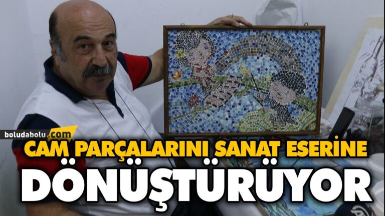 CAM PARÇALARINI SANAT ESERİNE DÖNÜŞTÜRÜYOR