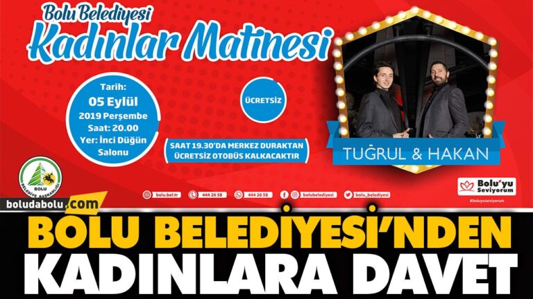 BOLU BELEDİYESİ’NDEN KADINLARA DAVET