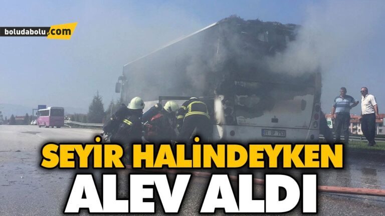 HALK OTOBÜSÜNDE YANGIN