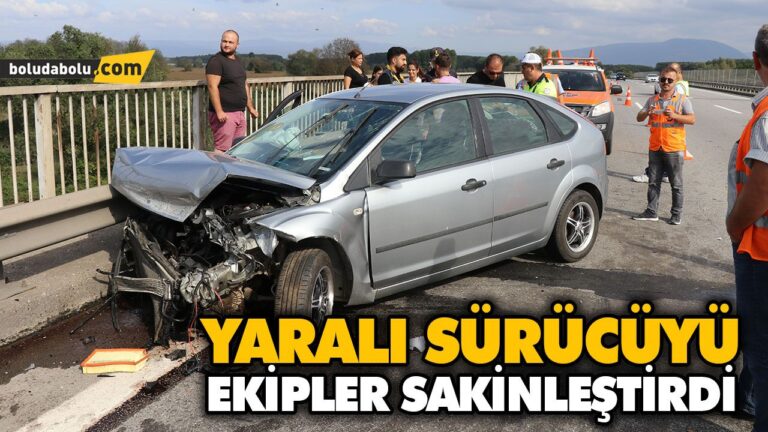 YARALI SÜRÜCÜYÜ EKİPLER SAKİNLEŞTİRDİ