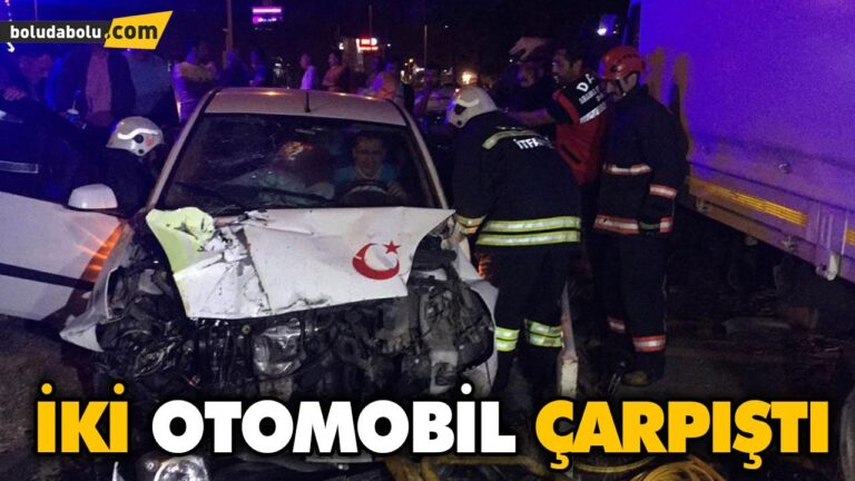 İKİ OTOMOBİL ÇARPIŞTI: 1 YARALI