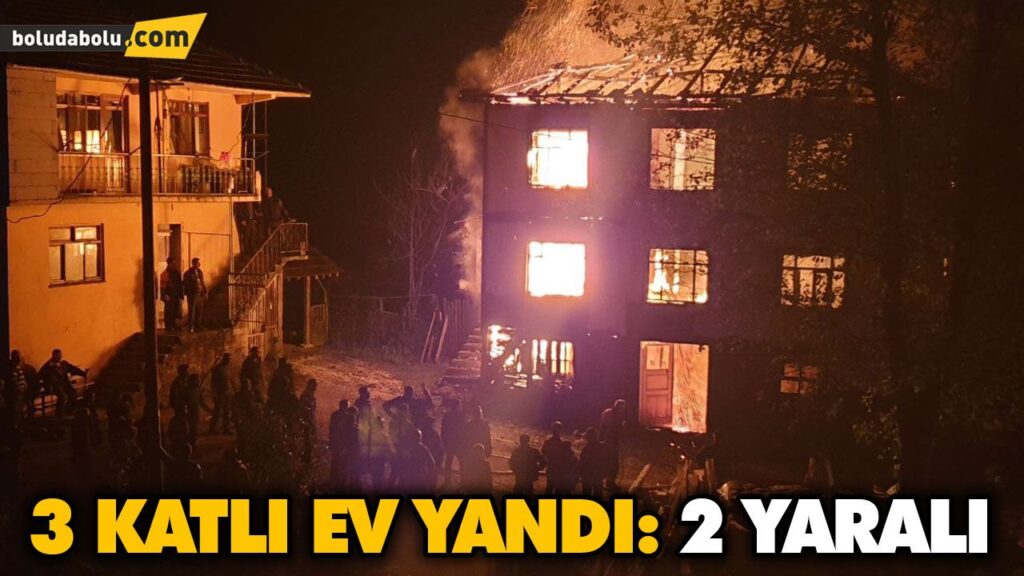3 KATLI EV YANDI: 2 YARALI 3 KATLI EV YANDI: 2 YARALI