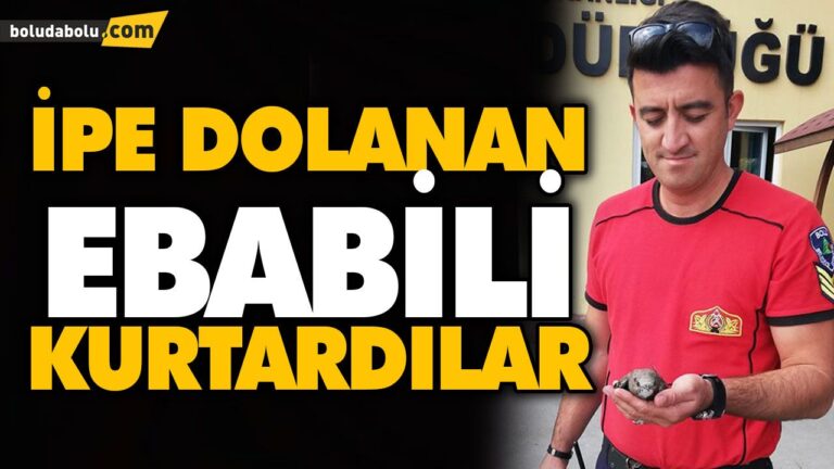 İPE DOLANAN EBABİLİ KURTARDILAR
