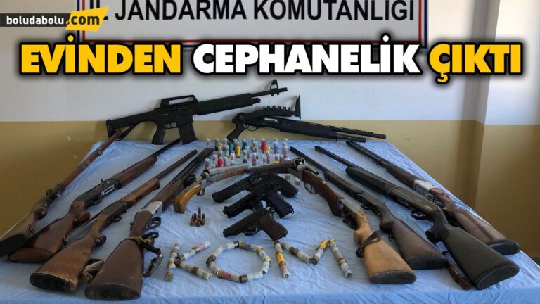 Evinden cephanelik çıktı