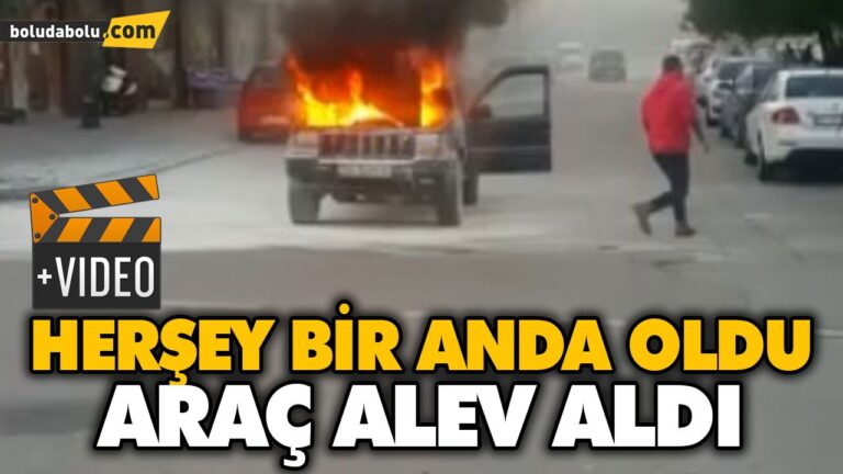 LÜKS ARAÇ ALEV ALDI