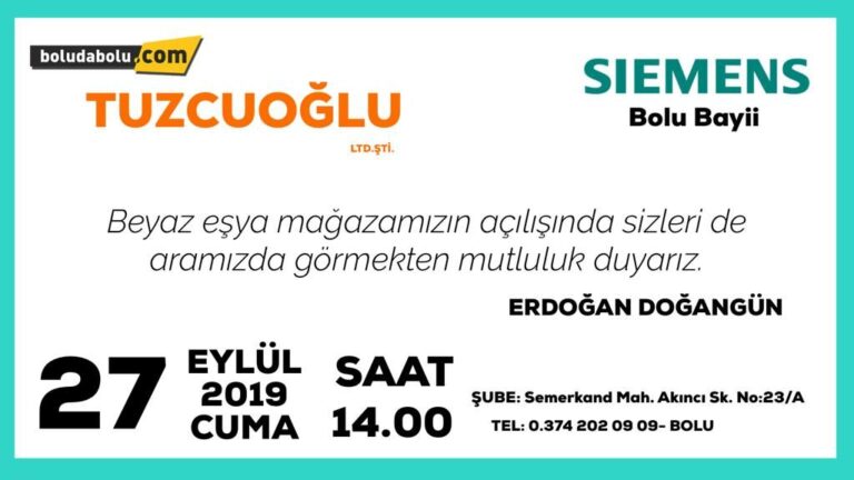 SIEMENS BOLU BAYİİ AÇILIYOR