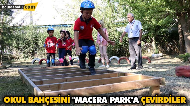 OKUL BAHÇESİNİ “MACERA PARK”A ÇEVİRDİLER