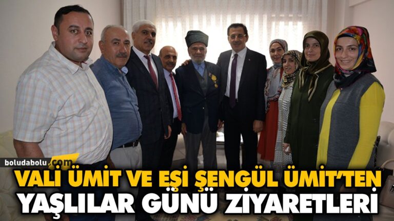 VALİ ÜMİT VE EŞİ ŞENGÜL ÜMİT’TEN YAŞLILAR GÜNÜ ZİYARETLERİ