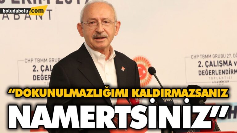“DOKUNULMAZLIĞIMI KALDIRMAZSANIZ NAMERTSİNİZ”