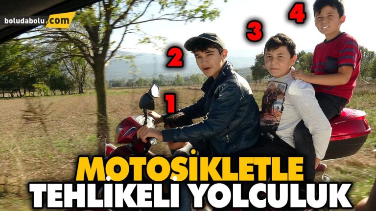 MOTOSİKLETLE TEHLİKELİ YOLCULUK