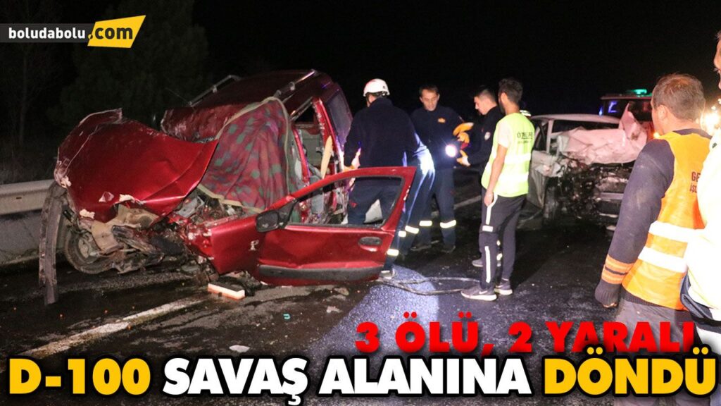 BOLU’DA ZİNCİRLEME TRAFİK KAZASI: 3 ÖLÜ, 2 YARALI BOLU’DA ZİNCİRLEME TRAFİK KAZASI: 3 ÖLÜ, 2 YARALI
