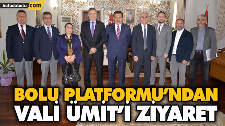 BOLU PLATFORMU’NDAN VALİ ÜMİT’İ ZİYARET
