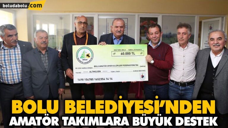 BOLU BELEDİYESİ’NDEN AMATÖR TAKIMLARA BÜYÜK DESTEK