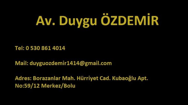 Avukat Duygu Özdemir BOLU
