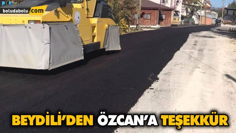 BEYDİLİ’DEN ÖZCAN’A TEŞEKKÜR