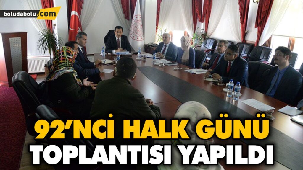 92’NCİ HALK GÜNÜ TOPLANTISI YAPILDI 92’NCİ HALK GÜNÜ TOPLANTISI YAPILDI
