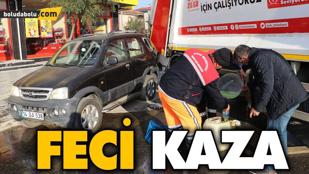 ÇÖP KAMYONUYLA ÇARPIŞAN OTOMOBİLDEKİ 3 KİŞİ YARALANDI ÇÖP KAMYONUYLA ÇARPIŞAN OTOMOBİLDEKİ 3 KİŞİ YARALANDI