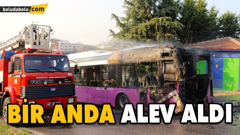 SEYİR HALİNDEKİ HALK OTOBÜSÜ YANDI