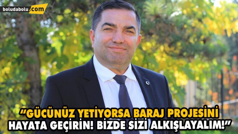 “BOLU EKMEĞİ YENEN BİR ŞEHİRDİR, GELİN BOLUMUZU AYNI ZAMANDA SUYU DA İÇİLEBİLEN BİR ŞEHİR YAPALIM!”