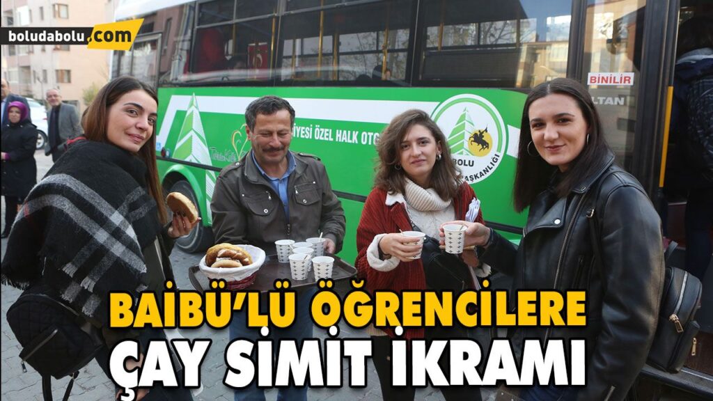 BAİBÜ’LÜ ÖĞRENCİLERE ÇAY SİMİT İKRAMI