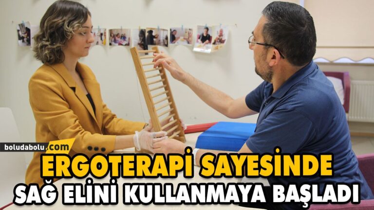 ERGOTERAPİ SAYESİNDE SAĞ ELİNİ KULLANMAYA BAŞLADI