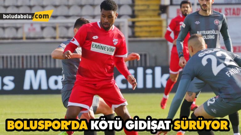 BOLUSPOR’DA KÖTÜ GİDİŞAT SÜRÜYOR