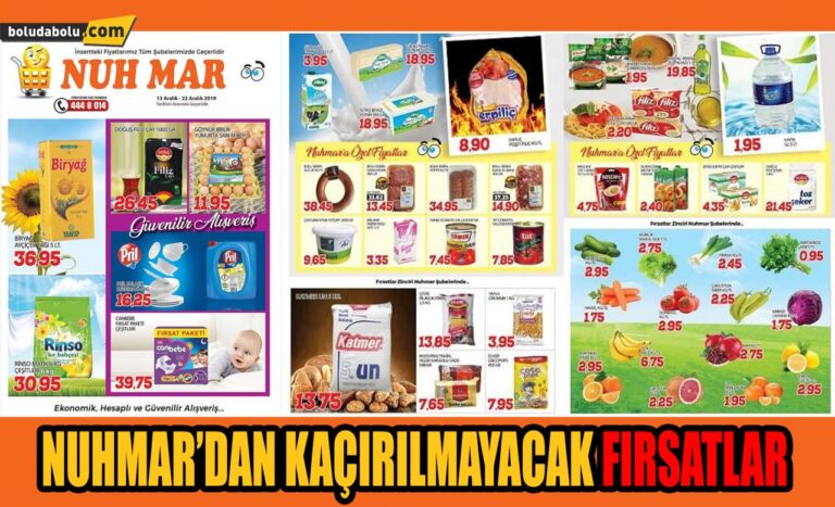 NUHMAR’DAN KAÇIRILMAYACAK FIRSATLAR
