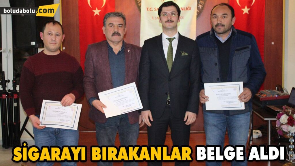 SİGARAYI BIRAKANLAR BELGE ALDI SİGARAYI BIRAKANLAR BELGE ALDI