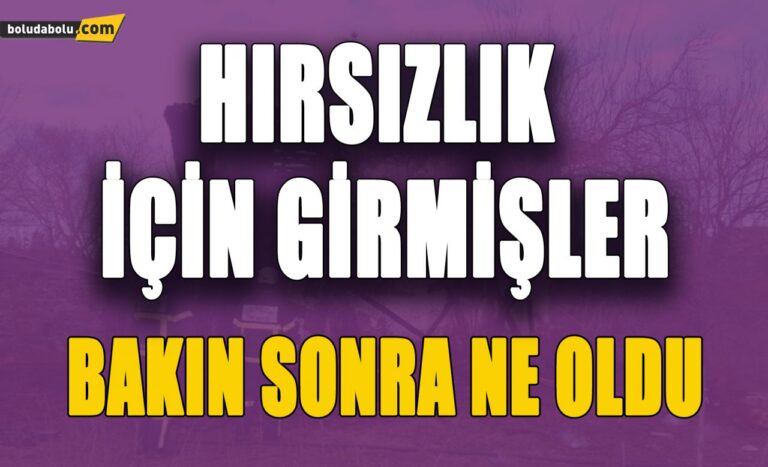 HIRSIZLIK İÇİN GELMİŞLERDİ! BAKIN SONRA NE OLDU