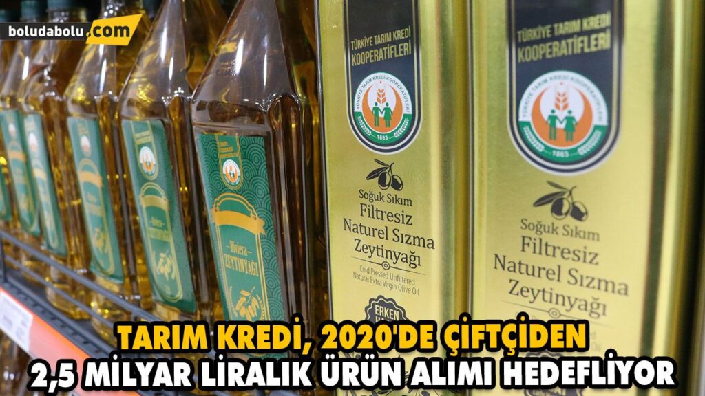 TARIM KREDİ, 2020’DE ÇİFTÇİDEN 2,5 MİLYAR LİRALIK ÜRÜN ALIMI HEDEFLİYOR TARIM KREDİ, 2020’DE ÇİFTÇİDEN 2,5 MİLYAR LİRALIK ÜRÜN ALIMI HEDEFLİYOR