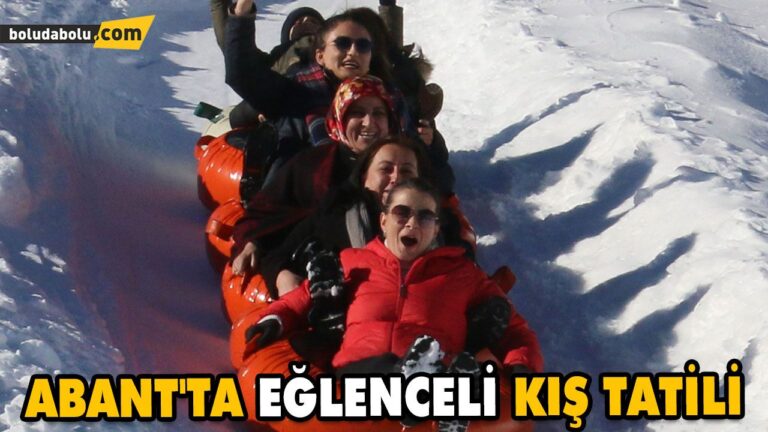 ABANT TABİAT PARKI’NA GELEN TATİLCİLER PİSTLERDE KAYMANIN KEYFİNİ ÇIKARTIYOR
