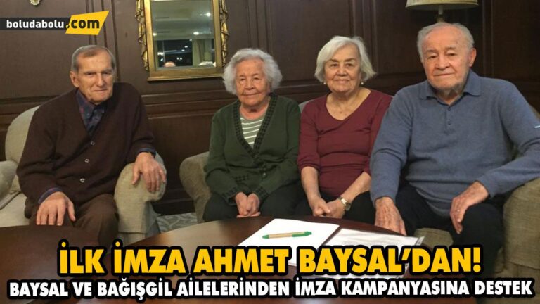 BAYSAL VE BAĞIŞGİL AİLELERİNDEN İMZA KAMPANYASINA DESTEK