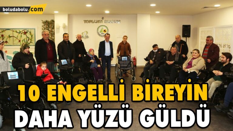 10 ENGELLİ BİREY AKÜLÜ VE TEKERLEKLİ SANDALYESİNE KAVUŞTU